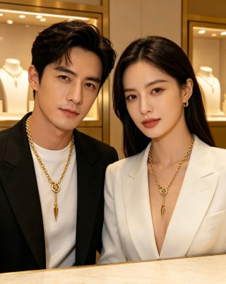 Bvlgari Gold Pendant Drop Necklace – Elegant Luxury Jewelry