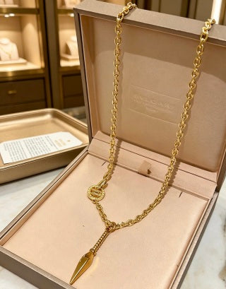 Bvlgari Gold Pendant Drop Necklace – Elegant Luxury Jewelry