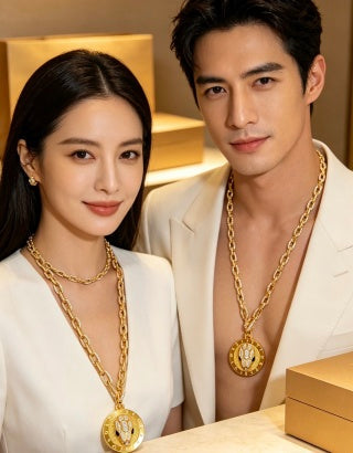 Bvlgari Gold Medallion Statement Necklace – Elegant Luxury Jewelry