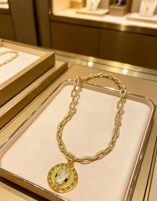 Bvlgari Gold Medallion Statement Necklace – Elegant Luxury Jewelry