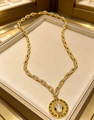 Bvlgari Gold Medallion Statement Necklace – Elegant Luxury Jewelry