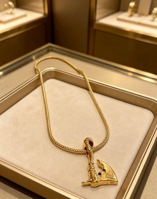 Bvlgari Gold Icon Pendant Necklace – Elegant Luxury Jewelry