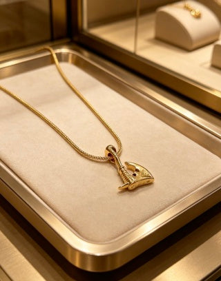Bvlgari Gold Icon Pendant Necklace – Elegant Luxury Jewelry