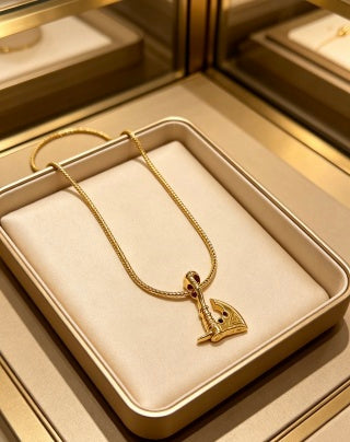 Bvlgari Gold Icon Pendant Necklace – Elegant Luxury Jewelry