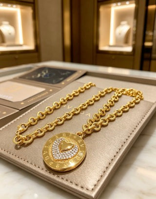 Bvlgari Gold Medallion Statement Necklace – Elegant Luxury Jewelry