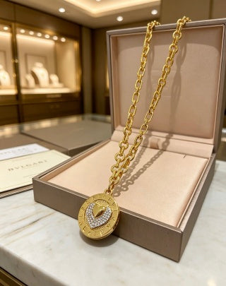 Bvlgari Gold Medallion Statement Necklace – Elegant Luxury Jewelry