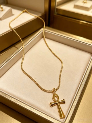 Bvlgari Ankh Gold Pendant Necklace – Elegant Luxury Jewelry