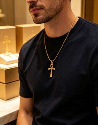 Bvlgari Ankh Gold Pendant Necklace – Elegant Luxury Jewelry
