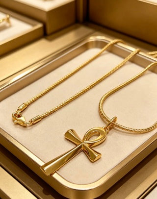 Bvlgari Ankh Gold Pendant Necklace – Elegant Luxury Jewelry