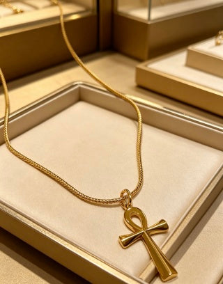 Bvlgari Ankh Gold Pendant Necklace – Elegant Luxury Jewelry