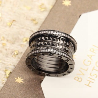 Bvlgari Multi Band Geometric Ring – Elegant Luxury Jewelry