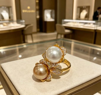Bvlgari Pearl Bloom Gold Brooch – Elegant Luxury Jewelry