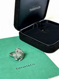 Tiffany Diamond Floral Cluster Ring – Elegant Pavé Diamond Statement Ring
