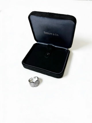 Tiffany Diamond Butterfly Ring – Elegant Pavé Diamond Statement Ring