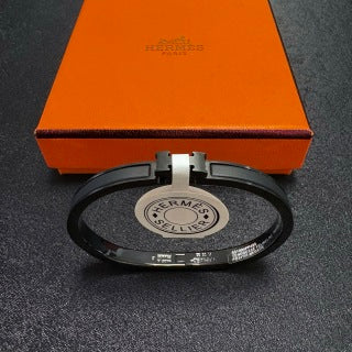 Hermès Shadow Black Slim Cuff Bracelet