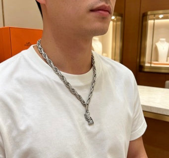 Hermès Cascading Chain Charm Necklace