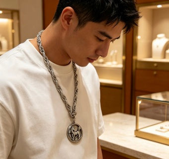 Hermès Medallion Chain Pendant Necklace
