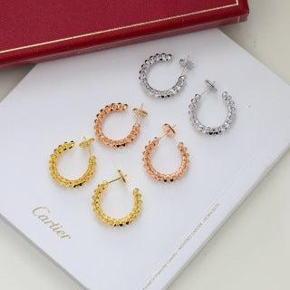 CARTIER Elviana Chain Arc Stud Earrings