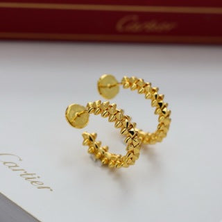 CARTIER Elviana Chain Arc Stud Earrings