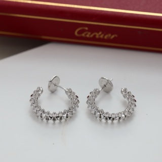 CARTIER Elviana Chain Arc Stud Earrings