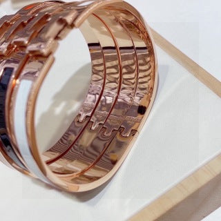 Hermès Mini Enamel Edge Cuff Bracelet 8mm