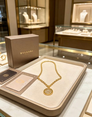 Bvlgari Gold Medallion Pendant Necklace – Elegant Luxury Jewelry