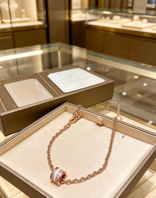 Bvlgari Rose Gold Circle Pendant Necklace – Elegant Luxury Jewelry