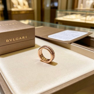 Bvlgari B.zero1 Rose Gold Spiral Ring – Elegant Luxury Jewelry