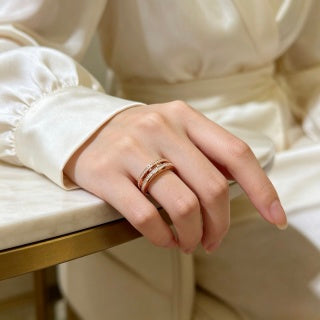 Bvlgari B.zero1 Rose Gold Spiral Ring – Elegant Luxury Jewelry