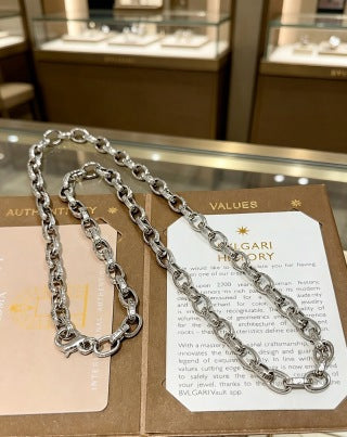 Bvlgari Icon Chain Silver Necklace – Elegant Luxury Jewelry
