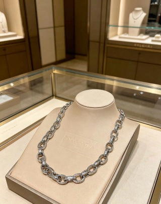 Bvlgari Icon Chain Silver Necklace – Elegant Luxury Jewelry