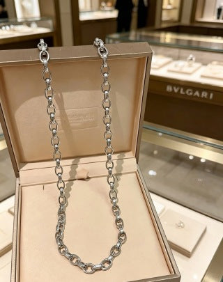 Bvlgari Icon Chain Silver Necklace – Elegant Luxury Jewelry
