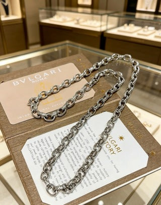Bvlgari Icon Chain Silver Necklace – Elegant Luxury Jewelry