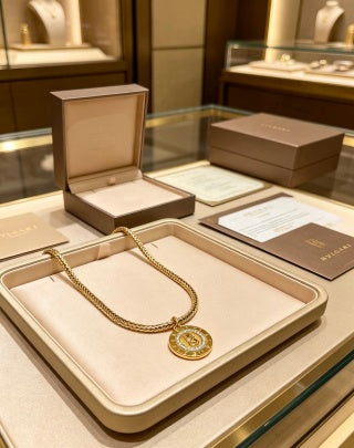 Bvlgari Bvlgari Circle Pendant Gold Necklace – Elegant Luxury Jewelry