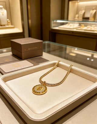 Bvlgari Bvlgari Circle Pendant Gold Necklace – Elegant Luxury Jewelry