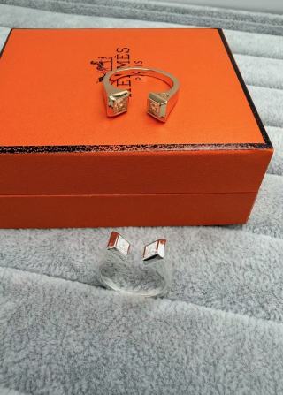 Hermès Double H Open Band Ring