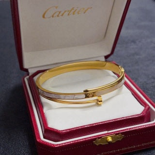 Cartier Juste un Clou bracelet with white mother-of-pearl