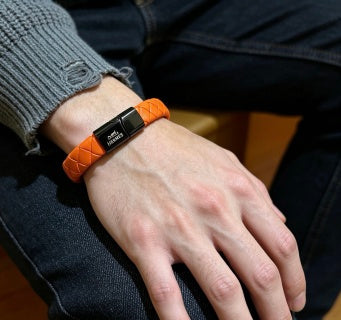 Hermès Woven Leather Signature Clasp Bracelet