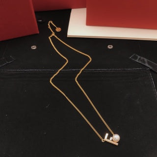 FENDI Pearl O’Lock Mini Charm Necklace