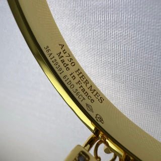 Hermès Pavé H Lock Open Bangle Bracelet