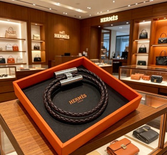Hermès Leather Wrap H Clasp Bracelet