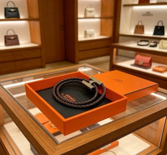 Hermès Leather Wrap H Clasp Bracelet