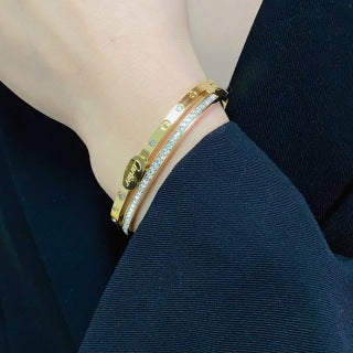 CARTIER Virelia Double Line Pavé Bangle