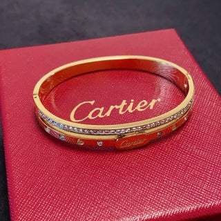 CARTIER Virelia Double Line Pavé Bangle