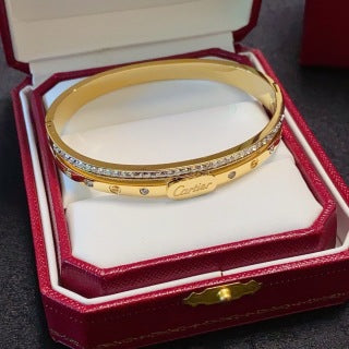 CARTIER Virelia Double Line Pavé Bangle