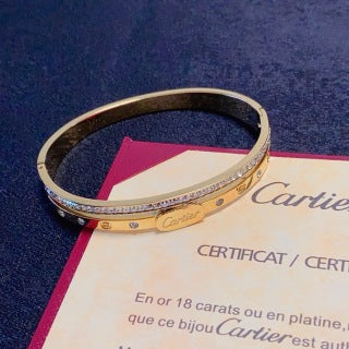 CARTIER Virelia Double Line Pavé Bangle