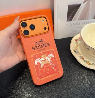 Hermès Heritage Print Leather Phone Case