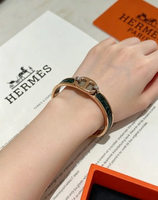 Hermès Lizard Leather Clic H Bracelet