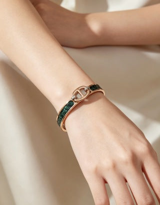 Hermès Lizard Leather Clic H Bracelet
