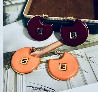 FENDI O’Lock Disc Charm Earrings